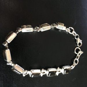 Bracelet Brown Topaz Octagan 925 Sterling Silver